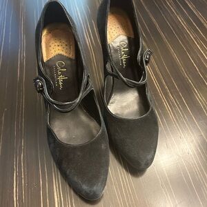 Cole Haan Black Suede Heels with Nike Air padding